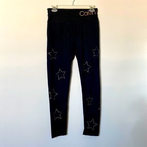 Calvin Klein star leggings. Black. Size M (medium).